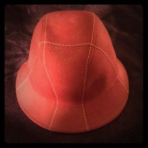 Red bucket hat from Bloomingdales